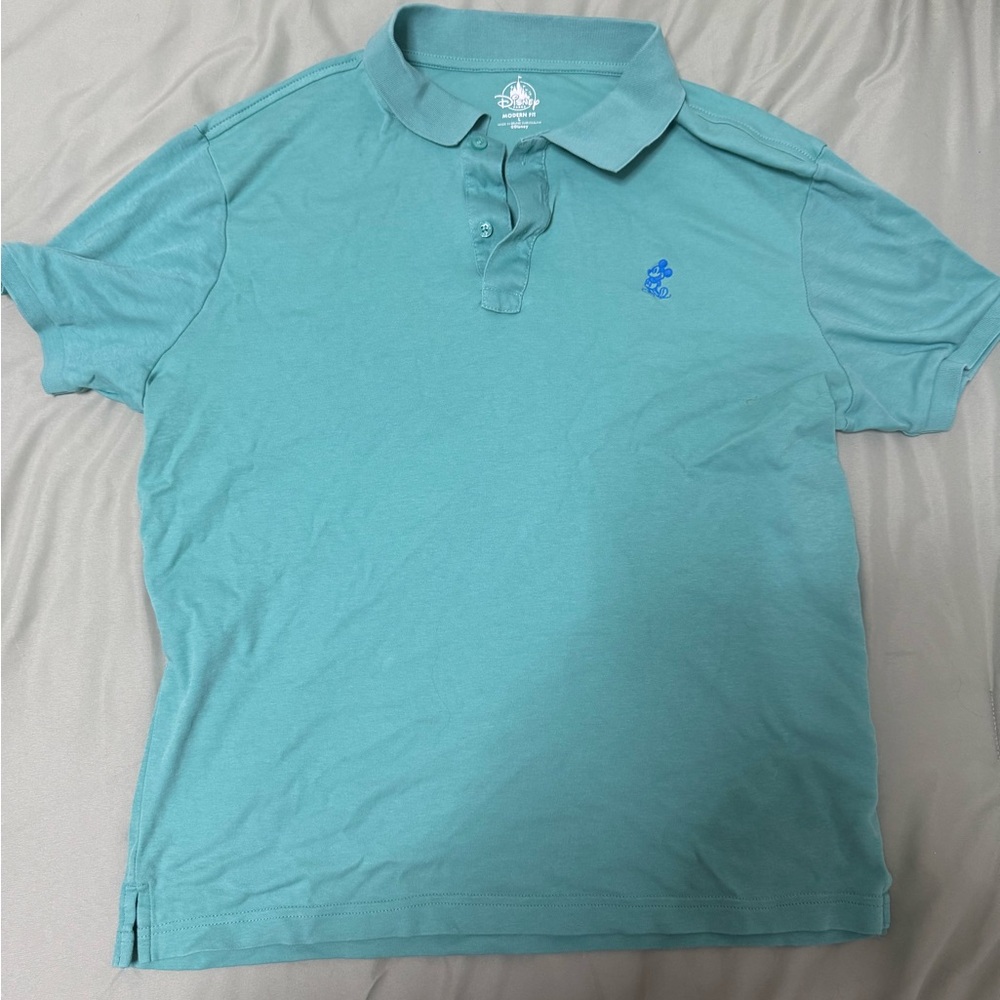 Disney Men's Aqua Polo - L